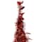 6ft. Unlit Red Tinsel Pop-Up Artificial Christmas Tree